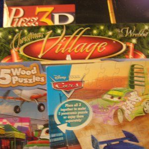 4 Boxes Of Puzzles. 3D And Disney Puzzles.